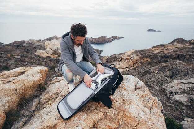 Compact toiletries and electronics: items that fit in a single compartment